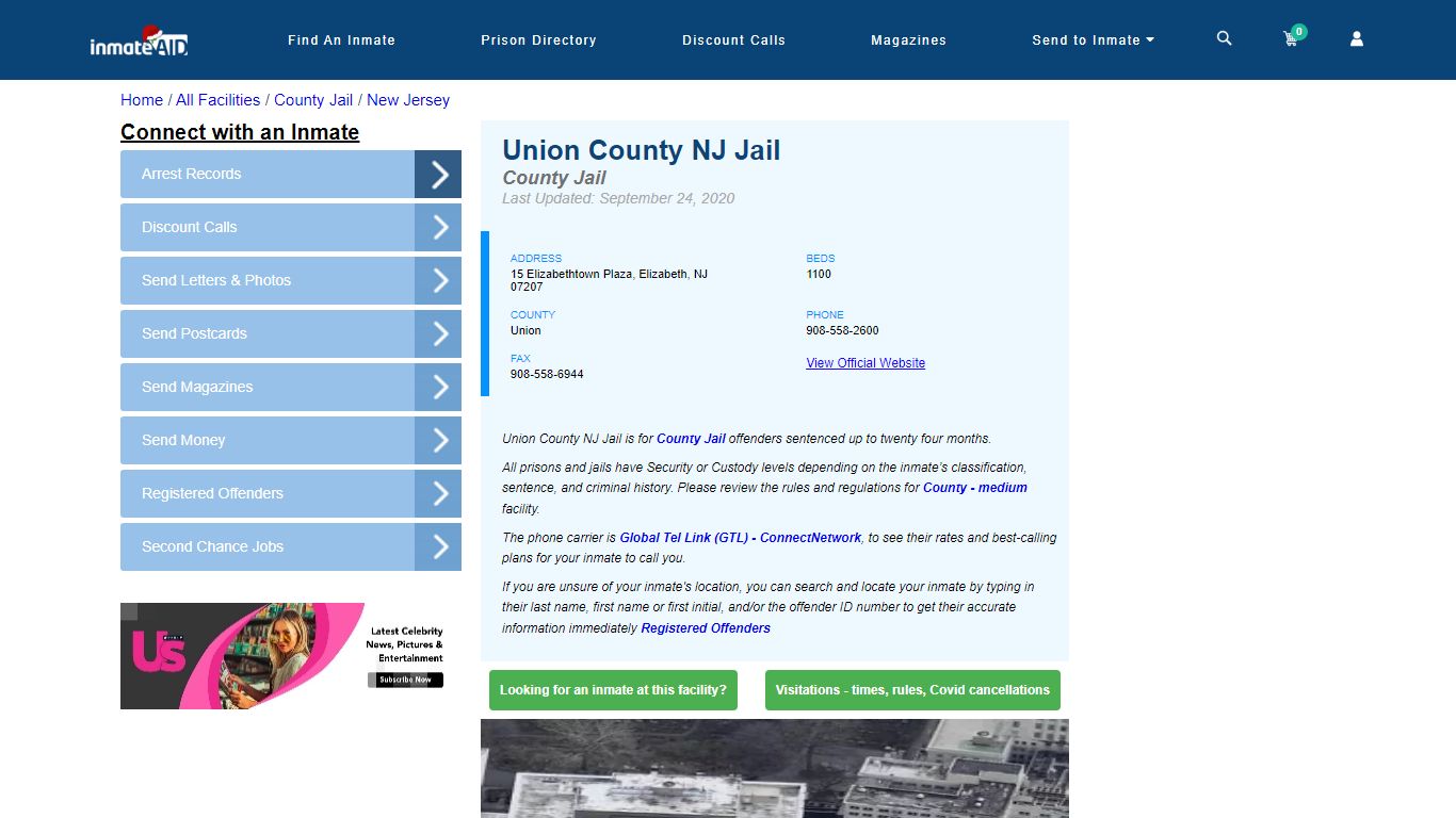 Union County NJ Jail - Inmate Locator - Elizabeth, NJ